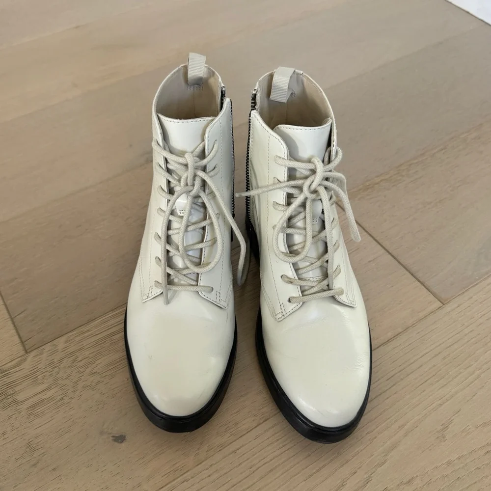 Everlane off-white moto combat boots - Picture 2 of 6